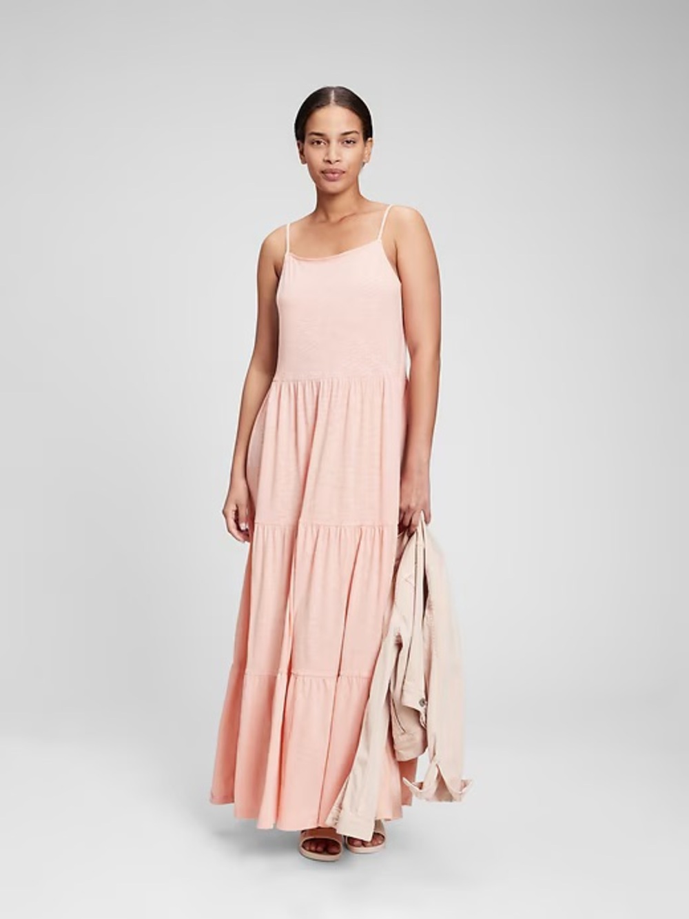 NWT gap foreversoft tiered dress pink xsmall
